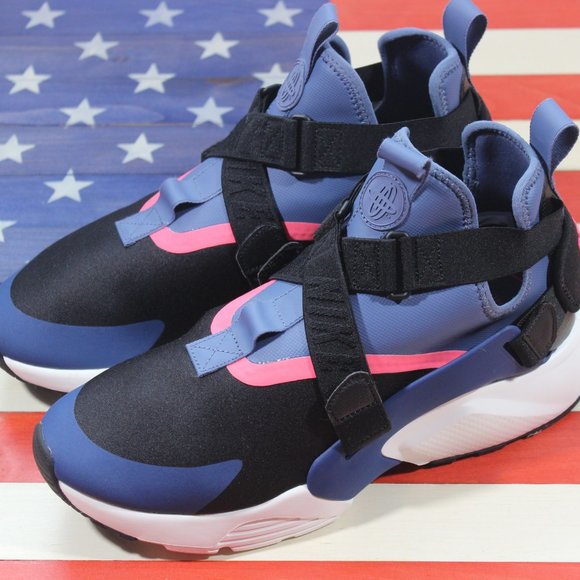 Nike Air Huarache City Running Shoe Black Women 12 - Picture 6 of 8